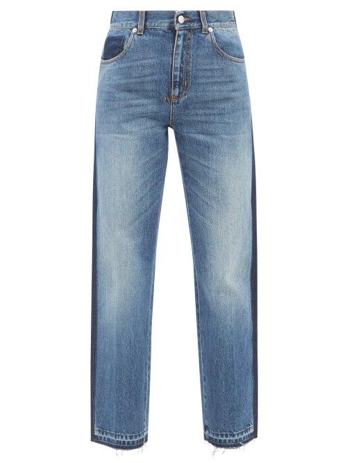 Alexander Mcqueen - Side-stripe Straight-leg Jeans - Womens - Denim