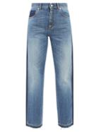 Alexander Mcqueen - Side-stripe Straight-leg Jeans - Womens - Denim