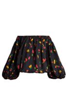 Caroline Constas Andros Floral-print Cotton Top