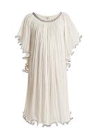 Matchesfashion.com Talitha - Serena Ruffle Edged Cotton Dress - Womens - White