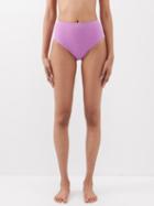 Matteau - The High Waist Recycled Fibre-blend Bikini Briefs - Womens - Bright Pink