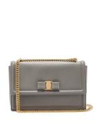 Matchesfashion.com Salvatore Ferragamo - Ginny Medium Leather Shoulder Bag - Womens - Light Grey