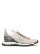 Matchesfashion.com Rick Owens - Phleg Extended-heel Panelled Trainers - Mens - White Black