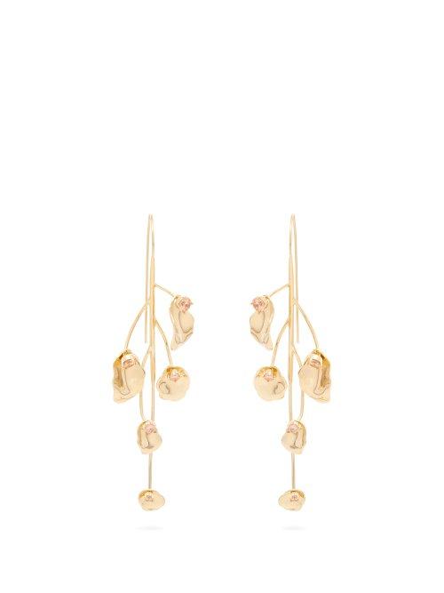 Matchesfashion.com Ryan Storer - Flores Muertas Falling Petal Single Earring - Womens - Gold