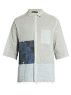 Longjourney G Short-sleeved Striped Cotton Shirt