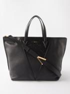 Versace - Greca-print Leather Tote Bag - Mens - Black