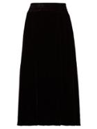 Matchesfashion.com Golden Goose Deluxe Brand - Cassiopea High Rise Velvet Skirt - Womens - Black