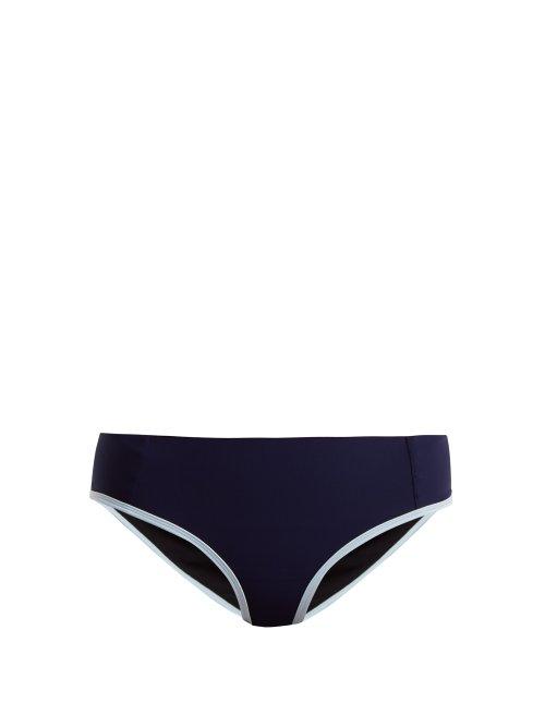 Matchesfashion.com Lndr - Flounder Contrast Trim Bikini Briefs - Womens - Navy Multi