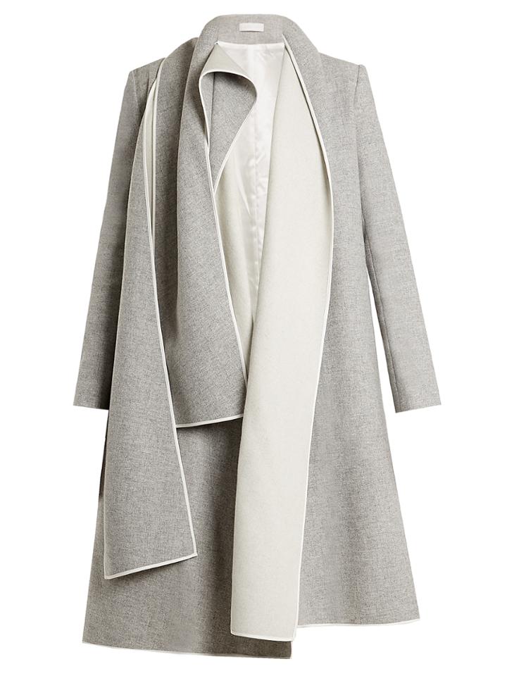 Carl Kapp Crayon Draped-front Wool-blend Coat