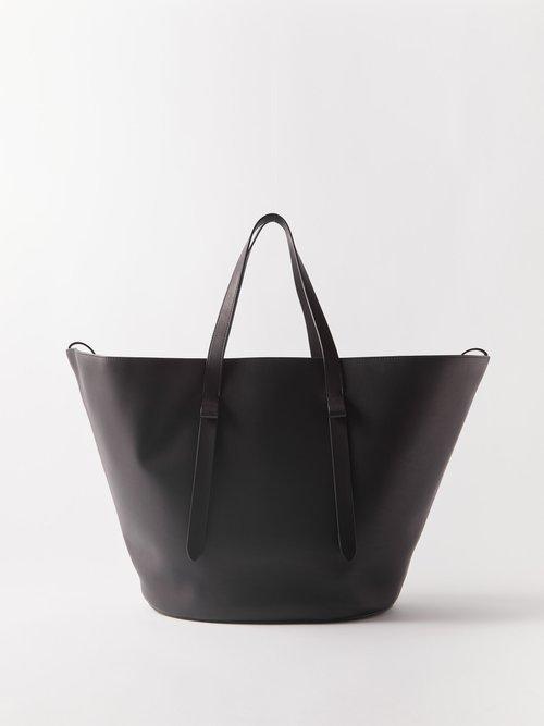The Row - Jasper Leather Tote Bag - Womens - Black