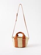 Chlo - X Mifuko Raffia And Leather Basket Bag - Womens - Tan White