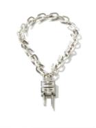 Matchesfashion.com Givenchy - Lock G-link Chain Necklace - Womens - Silver