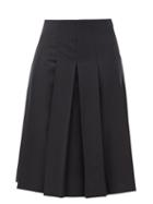 Matchesfashion.com Jil Sander - Pleated Crepe Skirt - Womens - Navy
