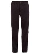 Matchesfashion.com Oliver Spencer - Checked Drawstring Wool Blend Trousers - Mens - Navy