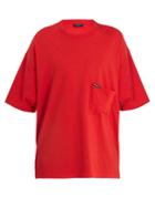 Balenciaga Oversized Patch-pocket Cotton-jersey T-shirt