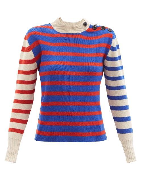 Matchesfashion.com La Fetiche - Betsey Striped Lambswool Sweater - Womens - Multi
