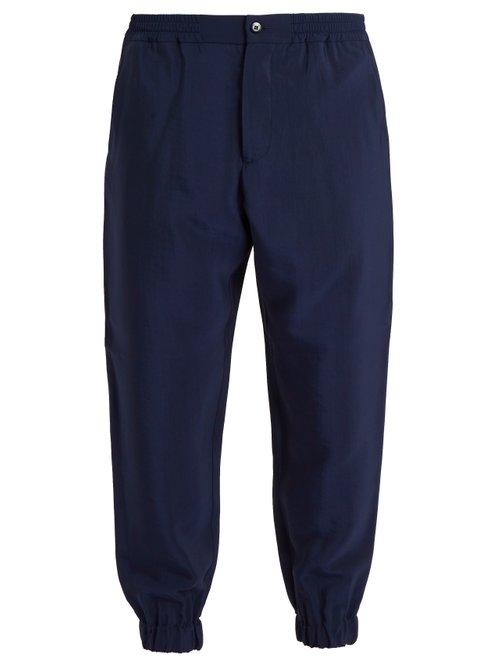 Matchesfashion.com Etro - Elasticated Waist Twill Trousers - Mens - Navy