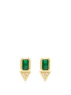 Matchesfashion.com Azlee - Diamond, Emerald & 18kt Gold Earrings - Womens - Gold