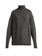 Matchesfashion.com Isabel Marant - Harriett Oversized Roll Neck Cashmere Sweater - Womens - Dark Grey