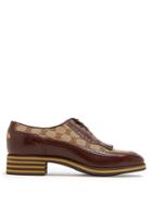 Gucci Logo-jacquard Leather Brogues