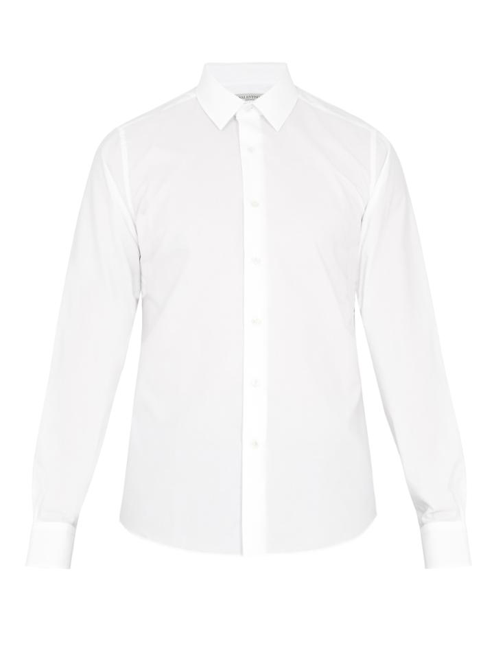 Valentino Single-cuff Cotton-faille Shirt