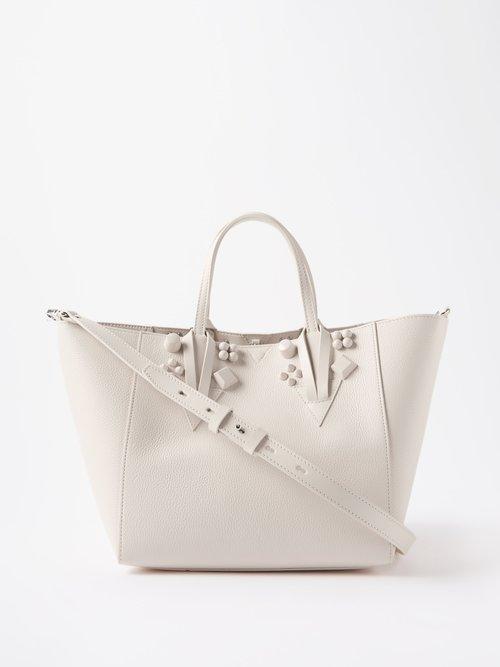 Christian Louboutin - Cabachic Spike-embellished Leather Tote Bag - Womens - Light Pink
