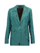 Matchesfashion.com Ann Demeulemeester - Daphne Single Breasted Floral Jacquard Blazer - Womens - Green