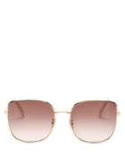 Celine Eyewear - Square Metal Sunglasses - Womens - Gold