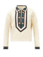 Bode - Alpine Floral-embroidered Merino Sweater - Mens - White