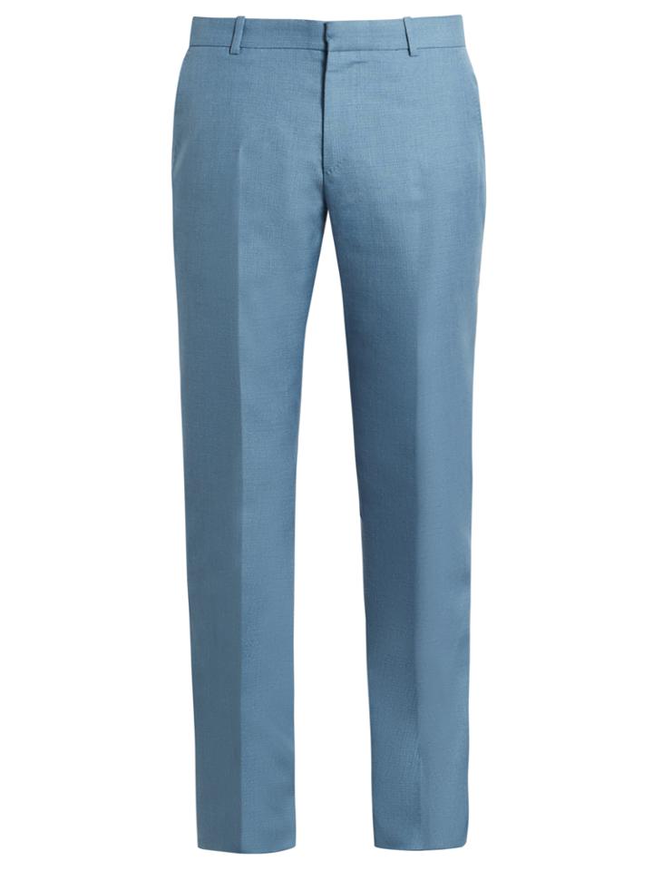 Alexander Mcqueen Slim-fit Mohair And Silk-blend Trousers