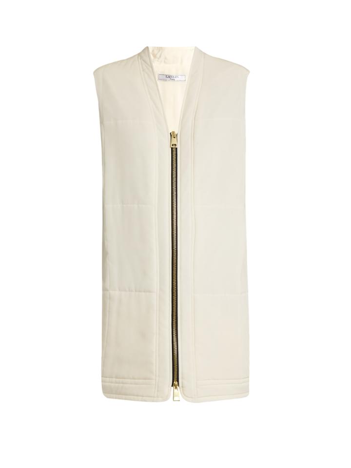 Lanvin Quilted Silk Crepe De Chine Jacket