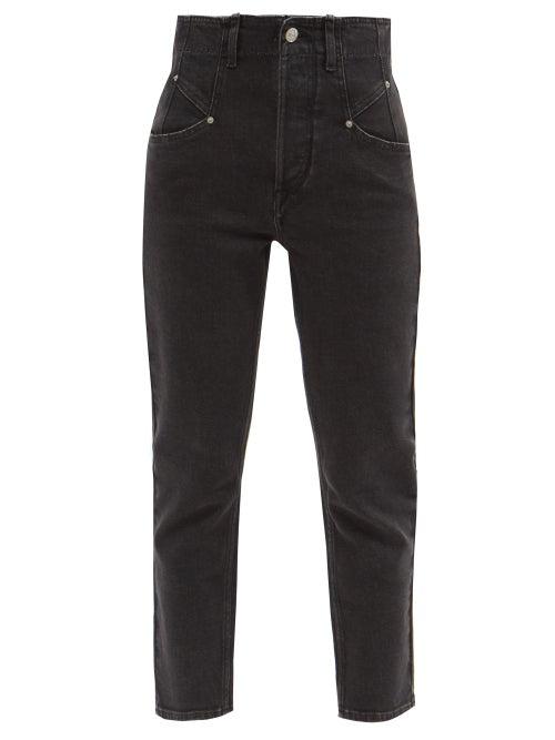 Matchesfashion.com Isabel Marant - Dilianesr High-rise Cropped Slim-leg Jeans - Womens - Black