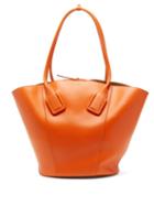 Matchesfashion.com Bottega Veneta - Basket Large Leather Tote Bag - Womens - Orange