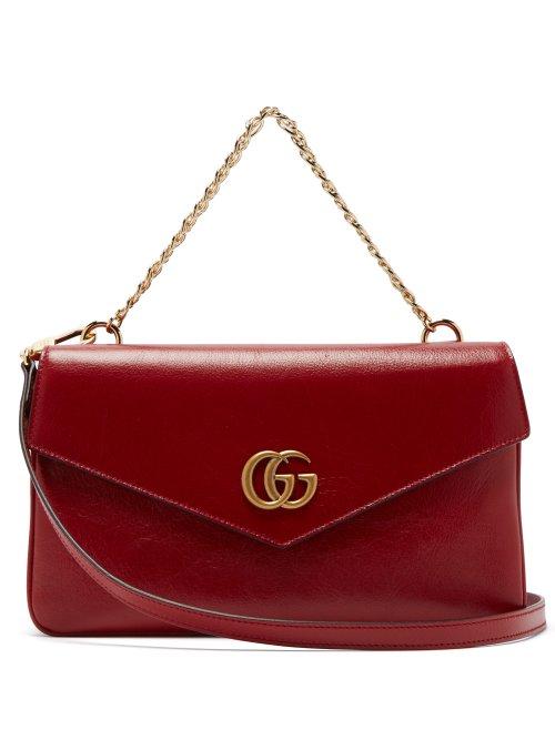 Matchesfashion.com Gucci - Thiara Gg Leather Shoulder Bag - Womens - Black Red