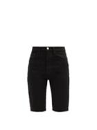 Matchesfashion.com Frame - Le Vintage Denim Bermuda Shorts - Womens - Black
