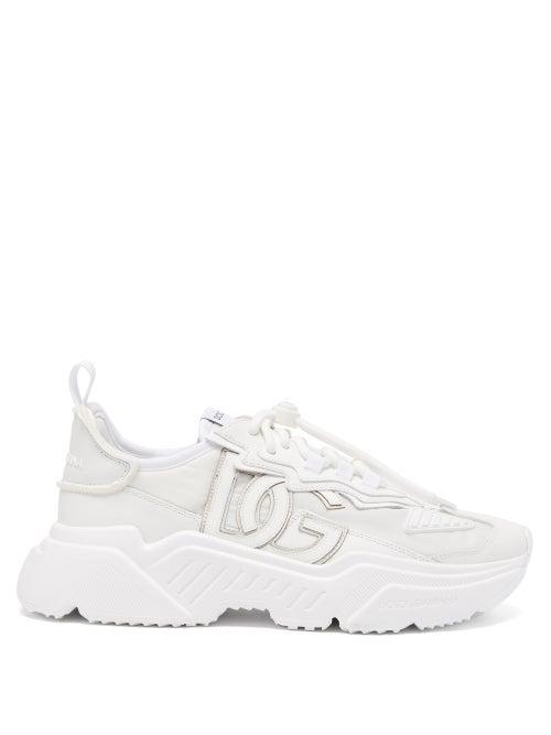 Dolce & Gabbana - Daymaster Leather And Nylon Trainers - Mens - White