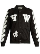 Off-white Logo-print Cotton-blend Bomber Jacket