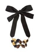 Marni Floral Leather-petal Self-tie Necklace