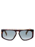 Matchesfashion.com Givenchy - Flat Top Tortoiseshell Acetate Sunglasses - Womens - Tortoiseshell