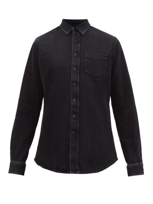 Matchesfashion.com Schnayderman's - Stonewashed Cotton Denim Shirt - Mens - Black