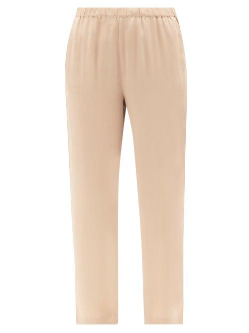 Skin - Tawny Silk-blend Pyjama Trousers - Womens - Gold