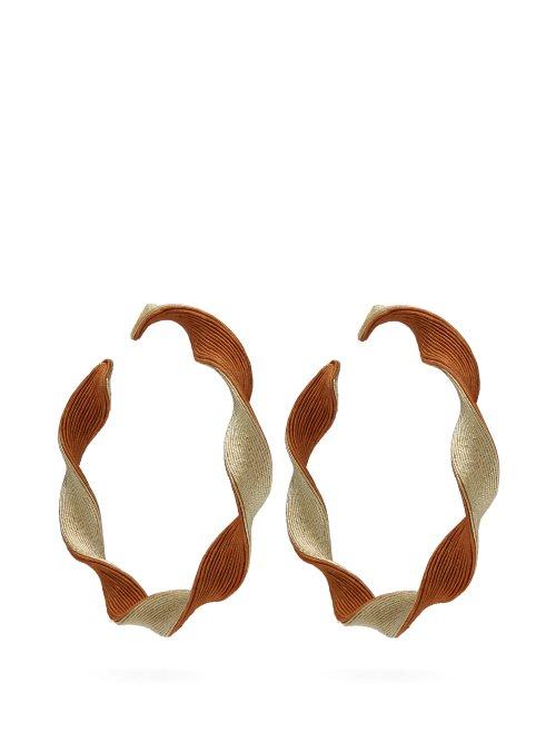 Matchesfashion.com Rebecca De Ravenel - Penelope Twisted Hoop Earrings - Womens - Gold