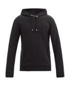 Matchesfashion.com Balmain - Side-zip Cotton-jersey Hooded Sweatshirt - Mens - Black