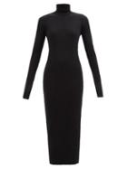 Raey - Recycled Merino-wool Blend Rib Roll-neck Dress - Womens - Black