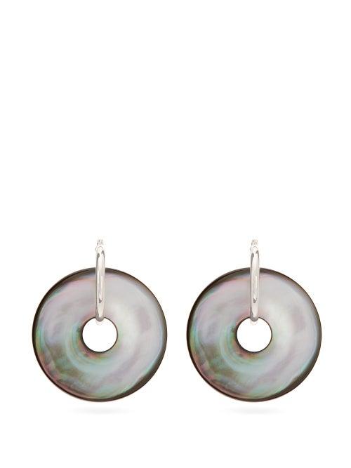 Matchesfashion.com Vanda Jacintho - Saturn Paua Shell Earrings - Womens - Grey