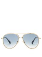 Matchesfashion.com Jimmy Choo - Triny Glitter Aviator Sunglasses - Womens - Blue