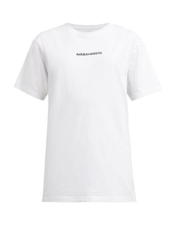 Matchesfashion.com Maharishi - Blake Logo Print Cotton T Shirt - Womens - White
