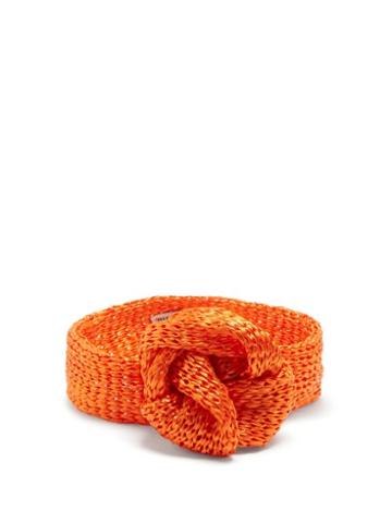Matchesfashion.com Reinhard Plank Hats - Rox Raffia Knit Headband - Womens - Orange