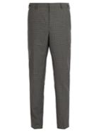 Prada Checked Wool-blend Trousers