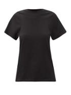 Matchesfashion.com Totme - Espera Curved-seam Jersey T-shirt - Womens - Black